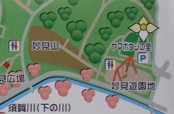 妙見山・須賀神社の位置