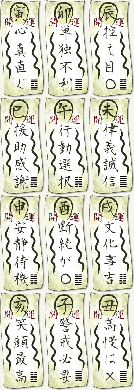 2017年6月号 開運メッセージのイラスト